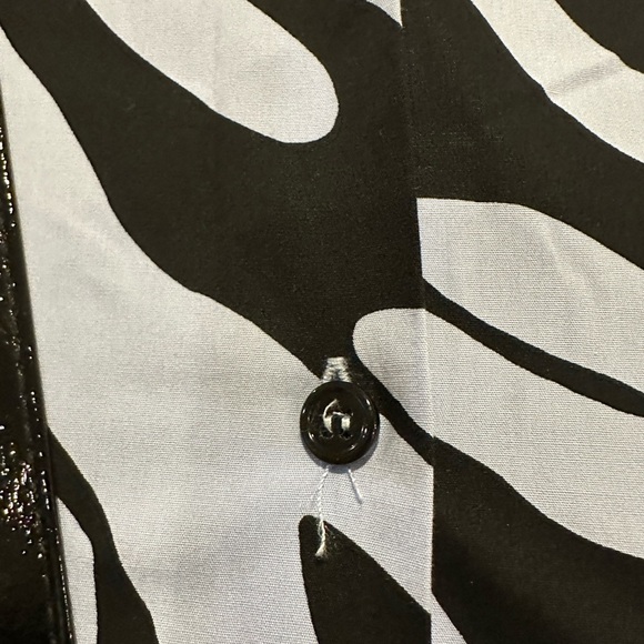 Zara zebra pattern baby  blue button front shirt dress SZ XS - Picture 3 of 8